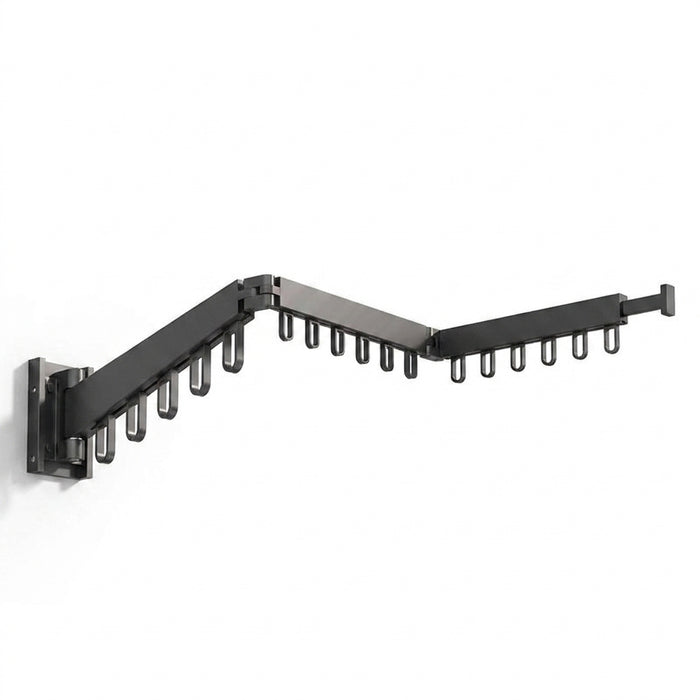 Wall-Mounted Foldable Aluminium Clothes Drying Rack — Ideal for Balcony, Bedroom & Kitchen