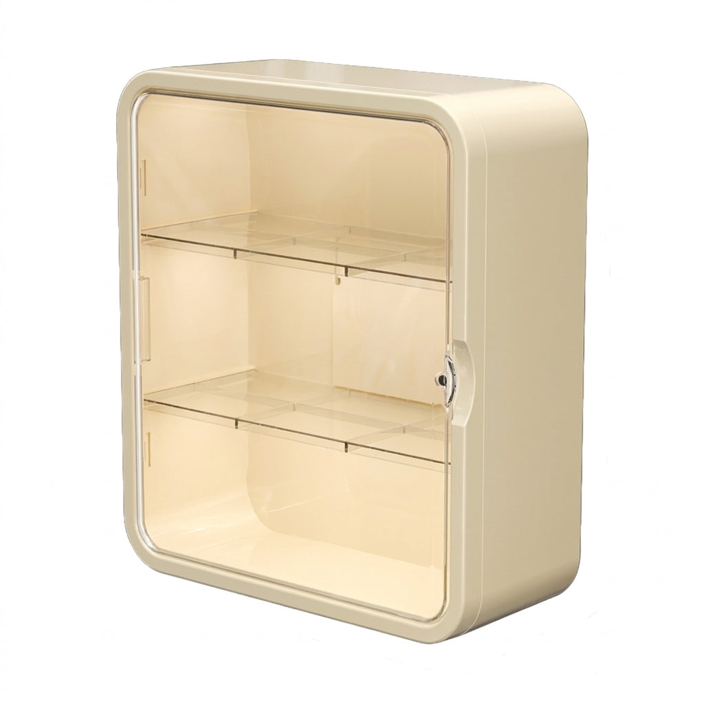 No-drill Wall-mounted Medical Cabinet – Transparent Drawer, Multi-layer Storage