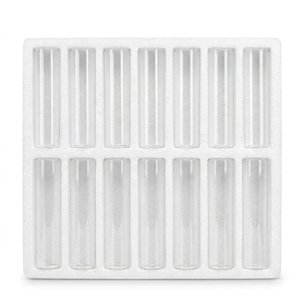 Set of 10 Glass Hurricane Candle Sleeves — 5cm x 27cm