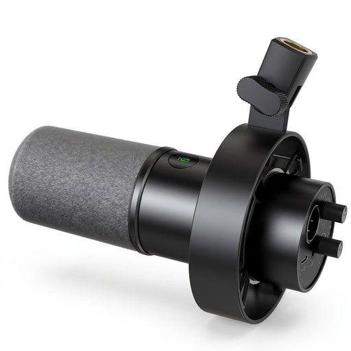 USB/XLR Dynamic Desk Microphone with Shock Mount, Touch Mute & Headphone Monitoring - K688
