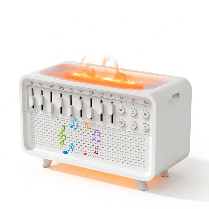 Bluetooth Flame Humidifier & Aroma Diffuser — Cool Mist Sleep Sound Machine