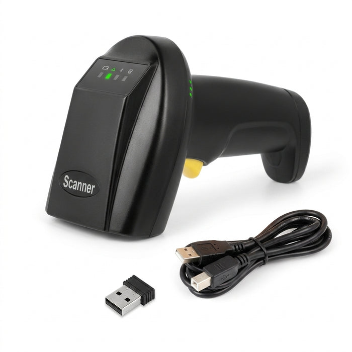 2D QR Code Scanner — 2.4GHz & Bluetooth V5.0 Wireless Barcode Reader