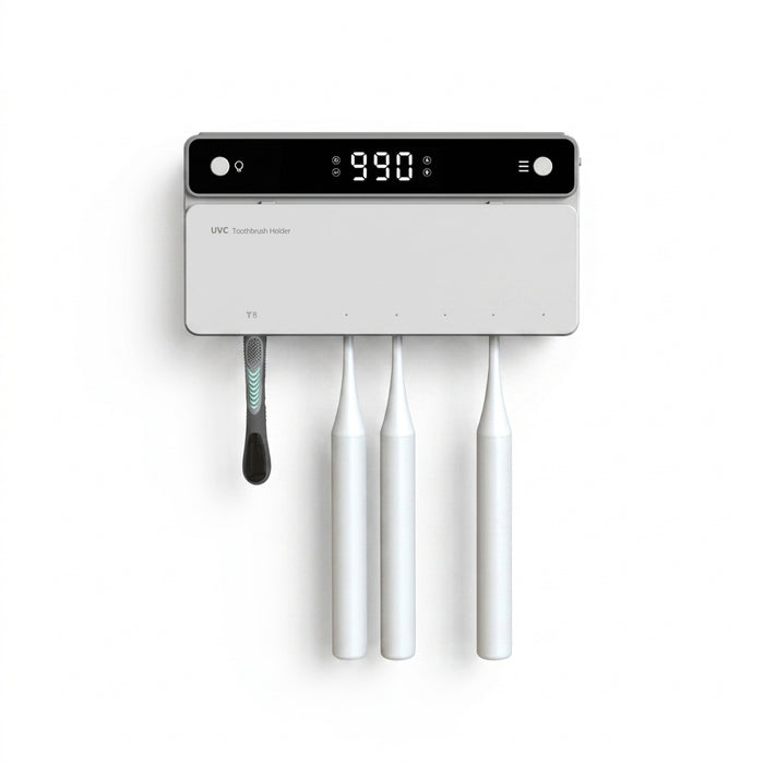 UV Toothbrush & Razor Holder — Rechargeable Steriliser with LED Display