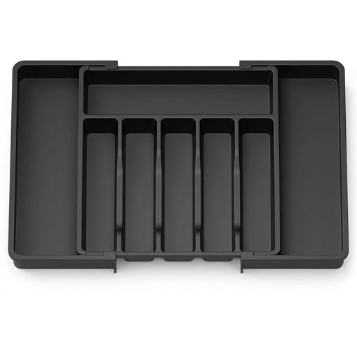 Adjustable Cutlery Drawer Organiser – Expandable Plastic Tray with Dividers