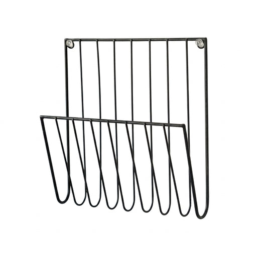 Wall-Mounted Iron File Holder — Magazine & Mail Organiser (Gold or Black)