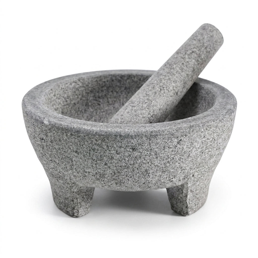 Granite Mortar and Pestle – Natural Stone Grinder for Spices & Guacamole