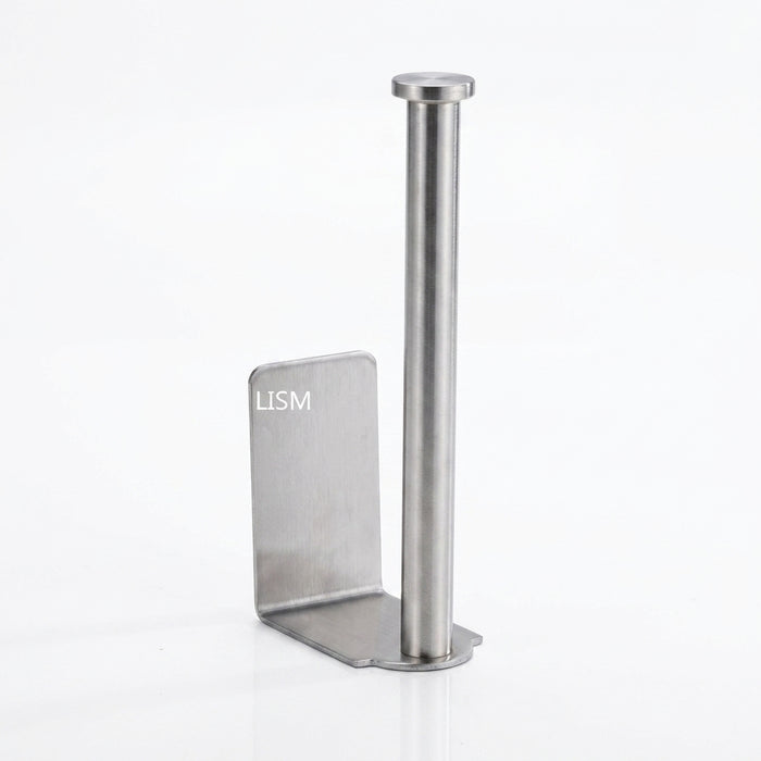 Self-Adhesive Punch-Free Toilet & Towel Roll Holder, Stainless Steel Wall Mount
