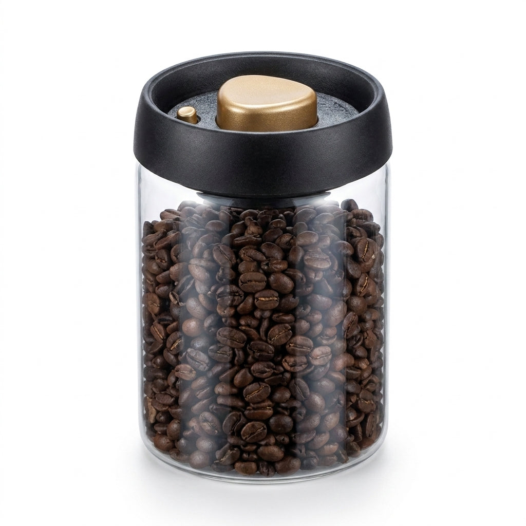Vacuum-Sealed Glass Food Storage Jar for Coffee & Tea