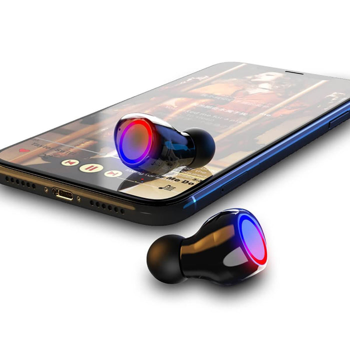 Mini Dual bluetooth LED Power Display HiFi TWS In-ear Earphone Wireless Stereo Sport Waterproof Headphones with Charging Case